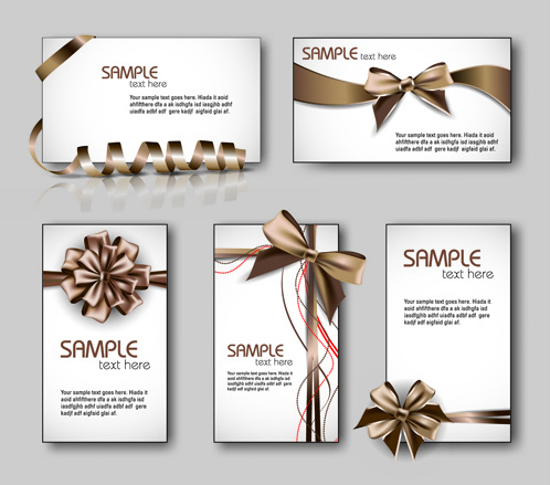 brillantes regalos tarjetas creativas vector set
