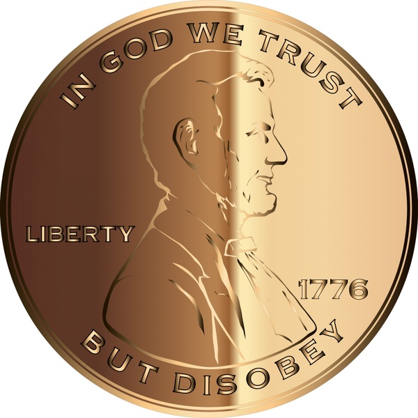glänzende goldene Münze in realistische Vektor-illustration
