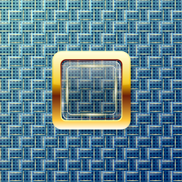 glänzende Goldene Quadrat auf Op-Art-Hintergrund