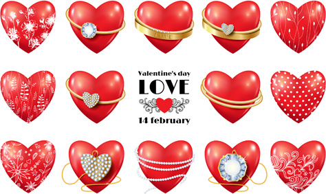 Shiny Red Heart Valentines Vector Illustration