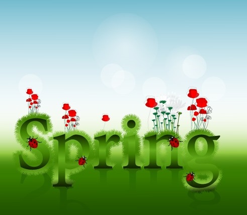 luminosa primavera elementi vettore grafica di sfondo