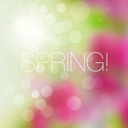 elementi di sfondo lucido primavera vettore fissato