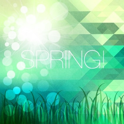 elementi di sfondo lucido primavera vettore fissato