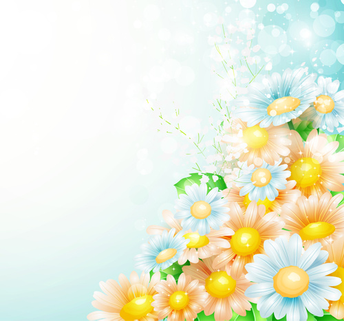 parlak bahar yaratıcı plan vektör çiçek