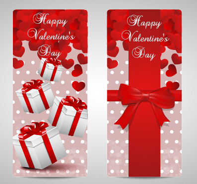les cartes-cadeaux Saint Valentin brillant définie