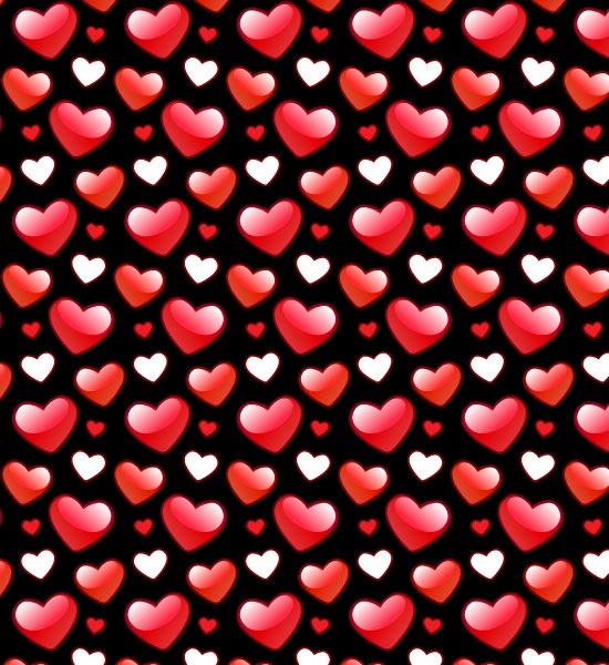 Shiny Valentines Heart Pattern