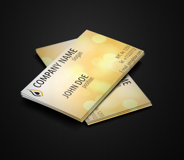 Shiny Yellow Business Cards