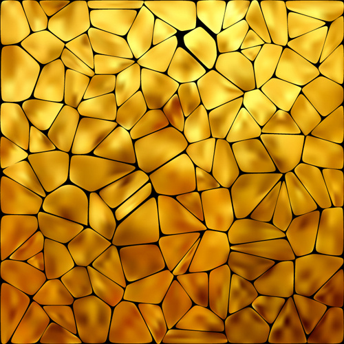 Brillante amarillo mosaicos background vector