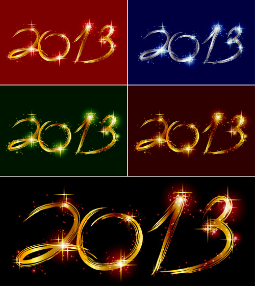 Shiny13 New Year Design Elements Vector