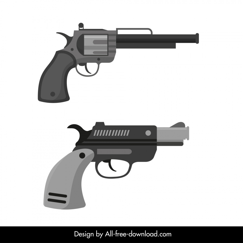 ikon pistol pendek garis datar modern ikon pistol pendek garis datar modern