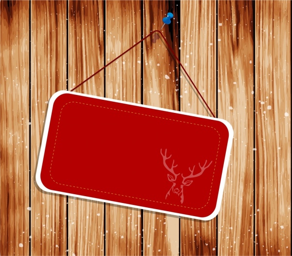 招牌模板红色圣诞装饰驯鹿剪影