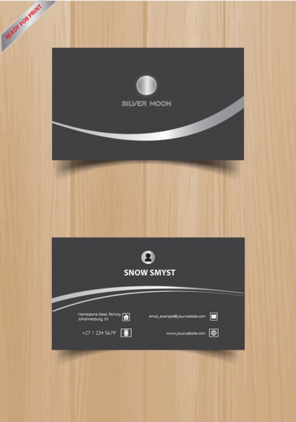 cartões de prata prontos para imprimir cartões de visita cartões de visita modernos