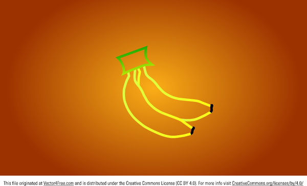 простой банановый вектор