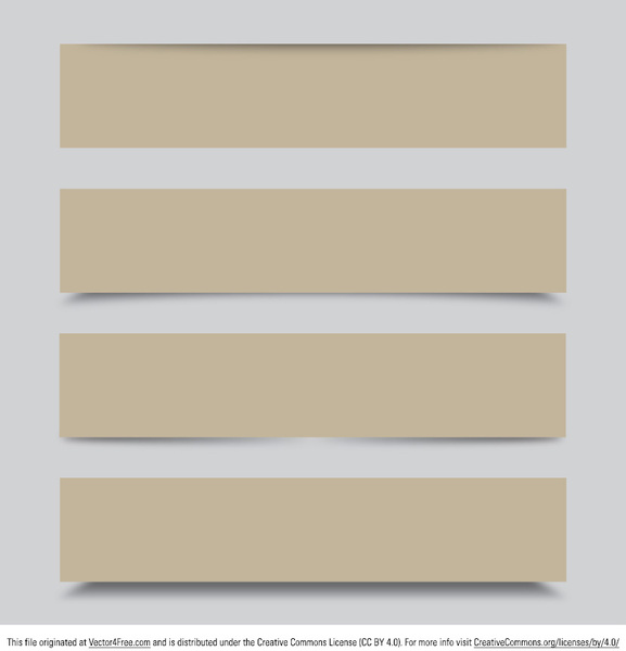 vettori di semplice banner beige