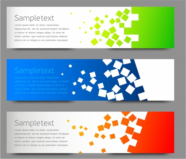 simple coloridos banners horizontales