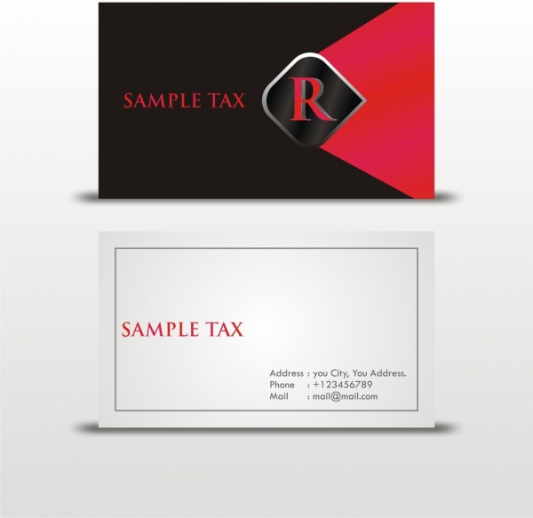 kartu bisnis pola sederhana dengan logo r