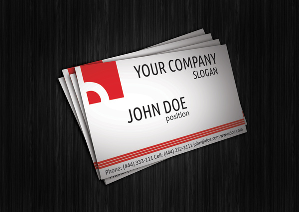 modelo livre simples cartão vermelho de negócios corporativos