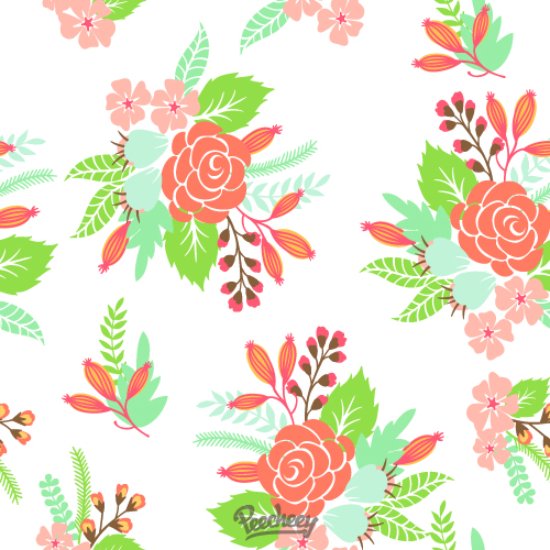 Simple Seamless Flower Background