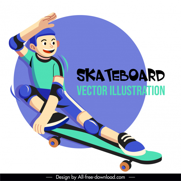 ícone skatista ícone desenho animado esboço de personagem de desenho animado
