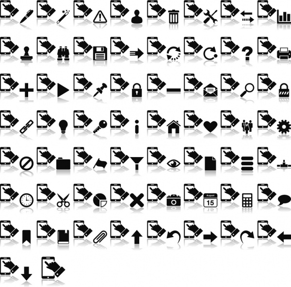 Smartphone con superposiciones y efecto espejo