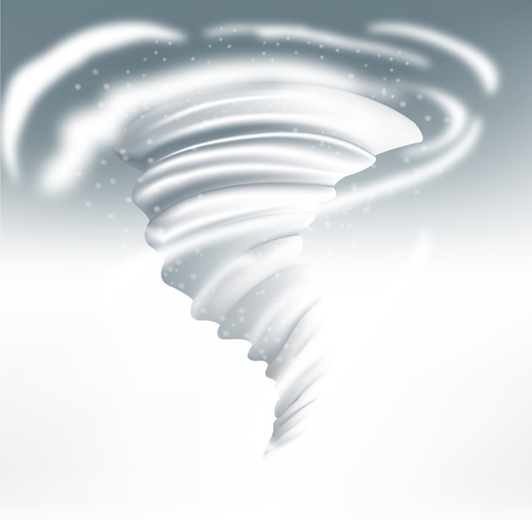 Schnee-Wirbel-Vektor-Illustration auf weißem Hintergrund