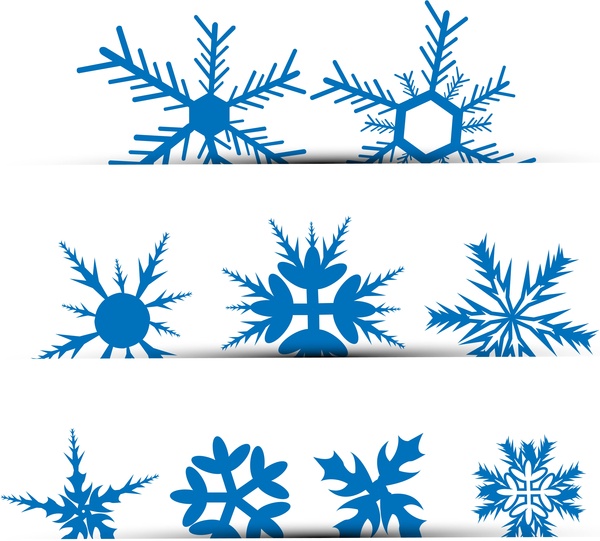 vector de elementos de dibujo de copo de nieve