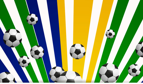 サッカーの抽象的なスタイルのベクトルの背景