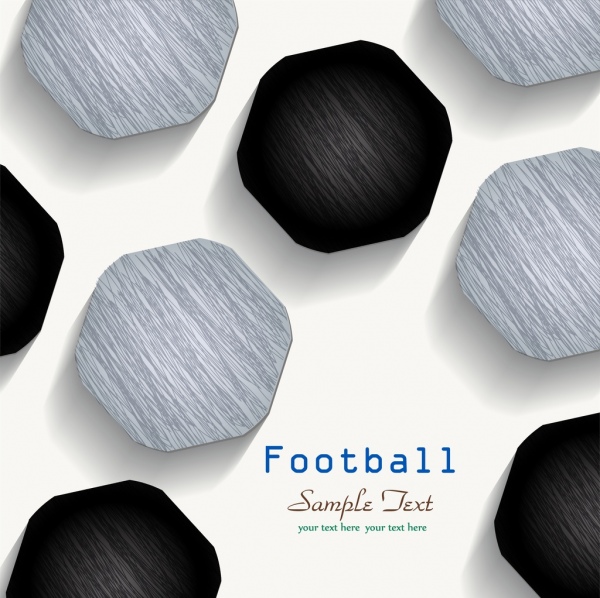 sepak bola latar belakang hitam putih poligon bentuk dekorasi