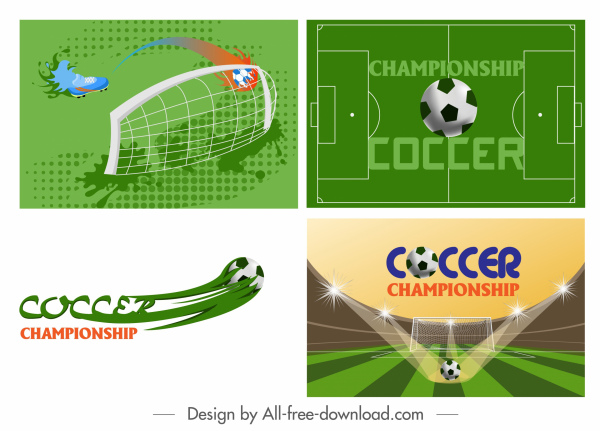 di sfondo di calcio modelli moderno colorato disegno palla schizzo