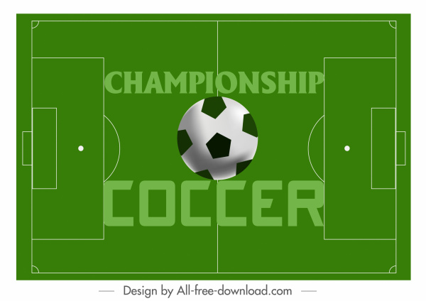 calcio banner gioco da gioco decorazione palla moderno schizzo piatto
