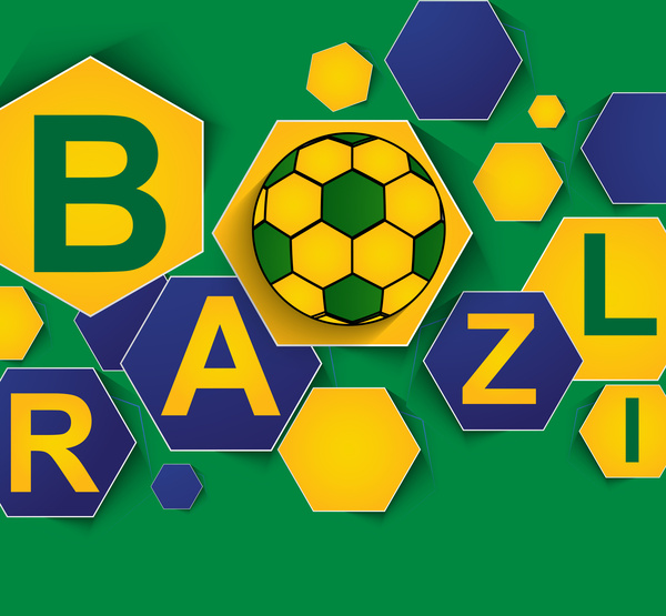 美しいサッカーがブラジル色の背景を持つテクスチャします。