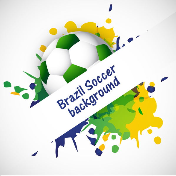 thêm hoạ tiết cho bóng đá đẹp với brazil màu sắc grunge splash nền