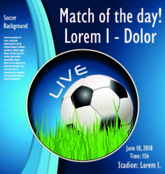 Soccer Poster Design Vector Set 5