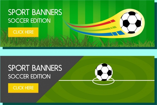 il calcio webtype banner definisce campo verde palla decorazione