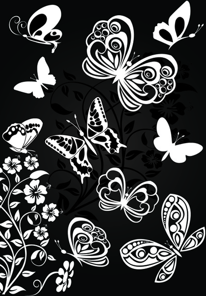 tipi di farfalle clip arte vettoriale