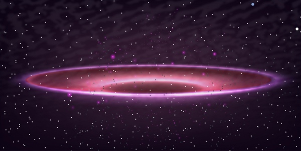 Raum Schwarzes Loch Symbol glänzende Flecken Hintergrunddekoration
