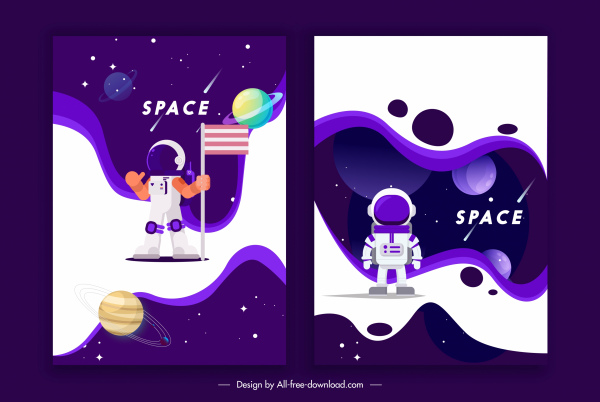 latar belakang angkasa astronot planet dekorasi desain kontras