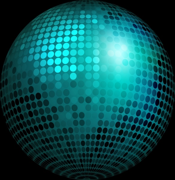 Сверкающий зеленый световой шар блестящий 3D крупный план