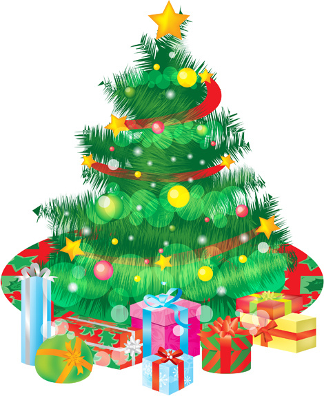 pohon Natal khusus desain elemen vektor
