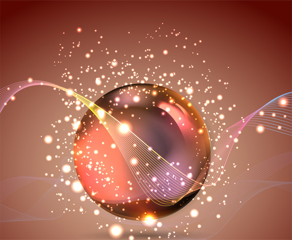 Kugel Ball mit abstrakten Welle