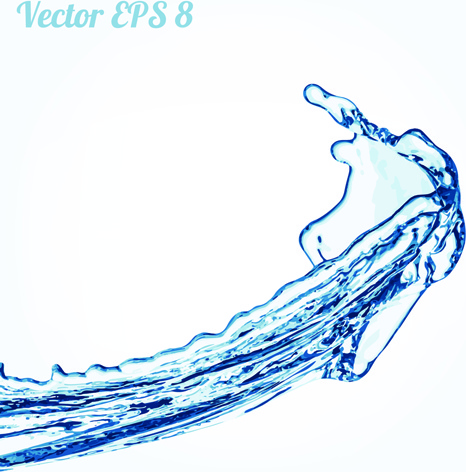 percikan air biru vector latar belakang