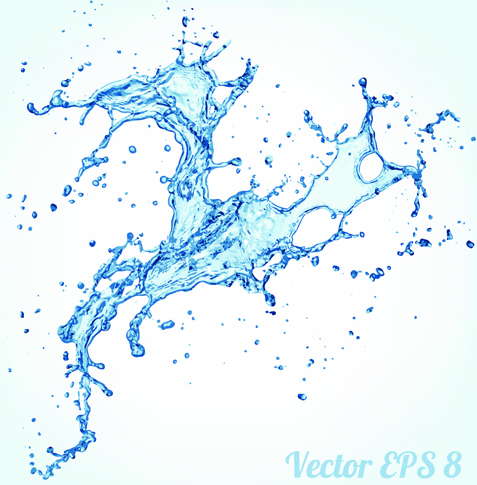 Splash Blauwasser Vektor Hintergrund