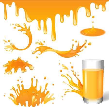 Splashes Juice Creative Design Vector 4