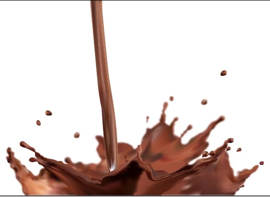 チョコレートベクターのしぶき