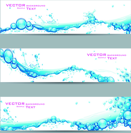 percikan air vektor spanduk desain