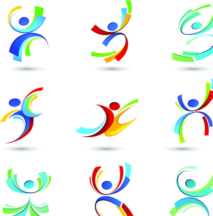 Spor öğeleri logo ve simge vektör