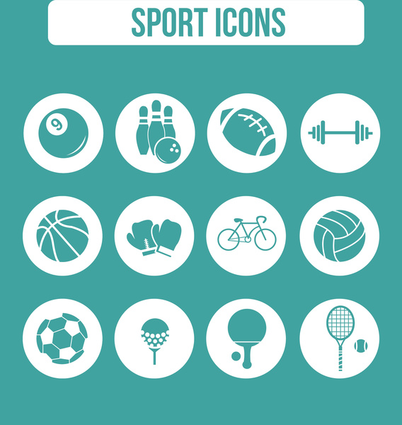 Sport-Icons-Auflistung