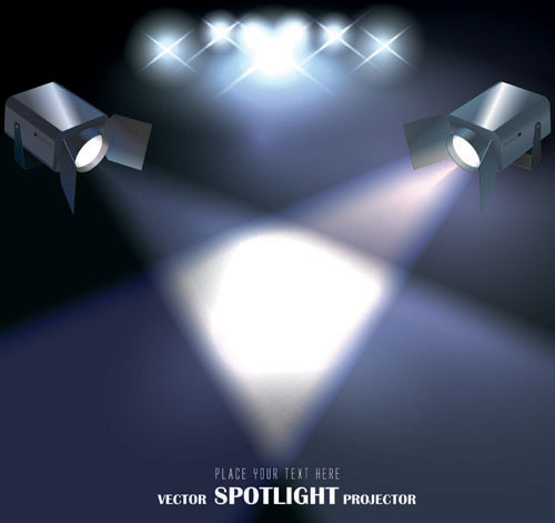 Spotlight irradiar efecto background vector