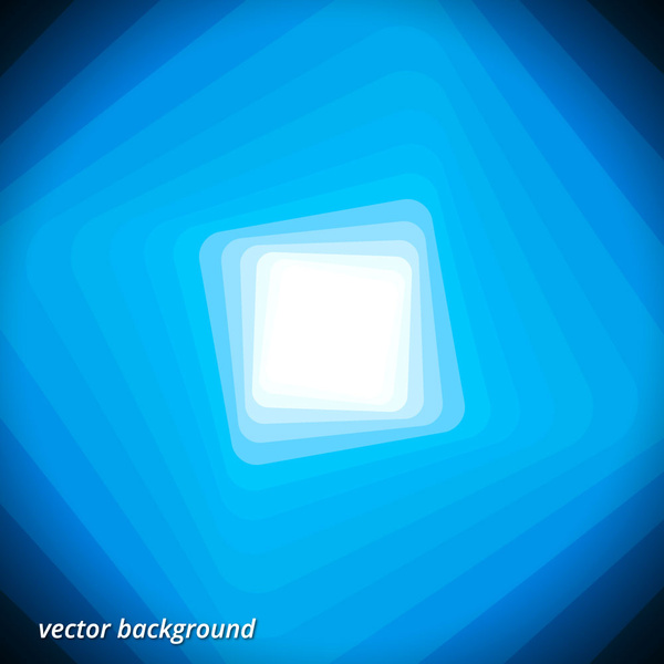 正方形旋转蓝色抽象背景