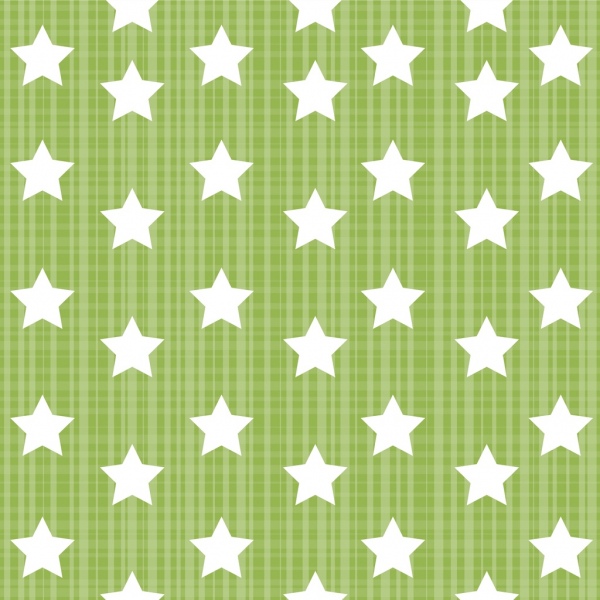 estrelas padrão repetindo a concepção clássica de ícones verdes